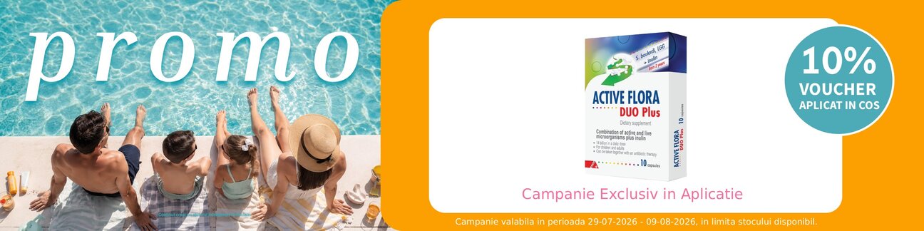 Promotie cu voucher aplicat in cos 10% la Master Pharm Exclusiv in Aplicatie