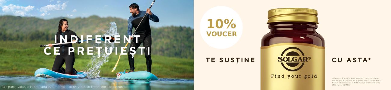 Promotie cu voucher aplicat in cos 10% la Solgar