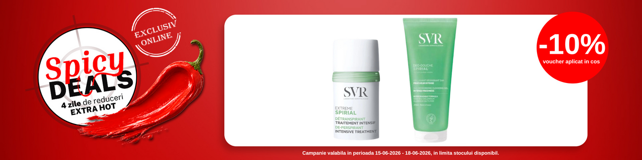 Promotie cu voucher aplicat in cos 10% la SVR - Spicy Deals