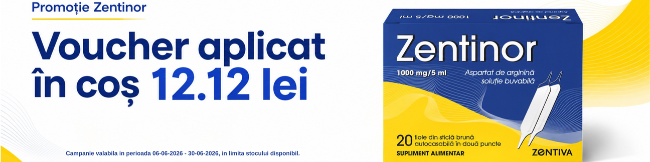 Promotie cu voucher aplicat in cos 12.12 lei la Zentinor