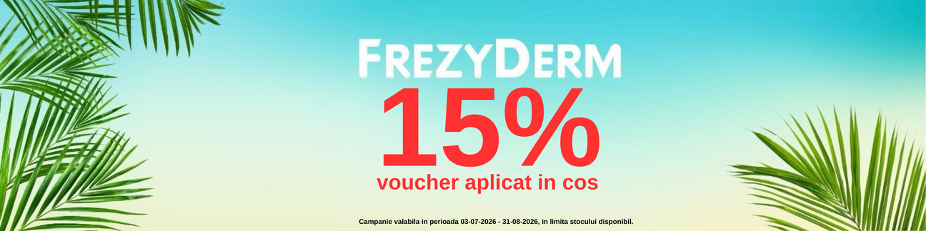 Promotie cu voucher aplicat in cos 15% la Frezyderm