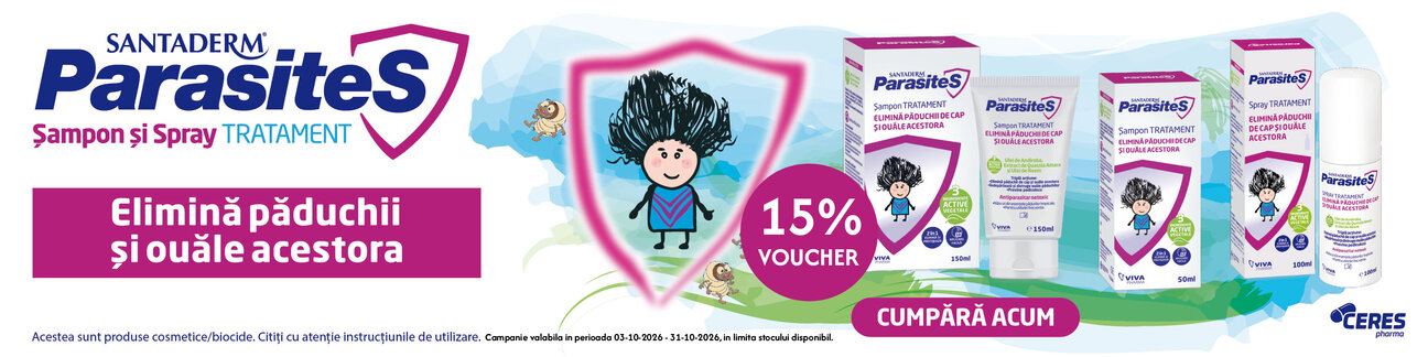 Promotie cu voucher aplicat in cos 15% la Parasites