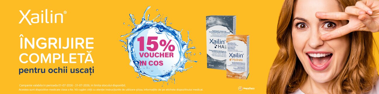 Promotie cu voucher aplicat in cos 15% la Visufarma - Xailin