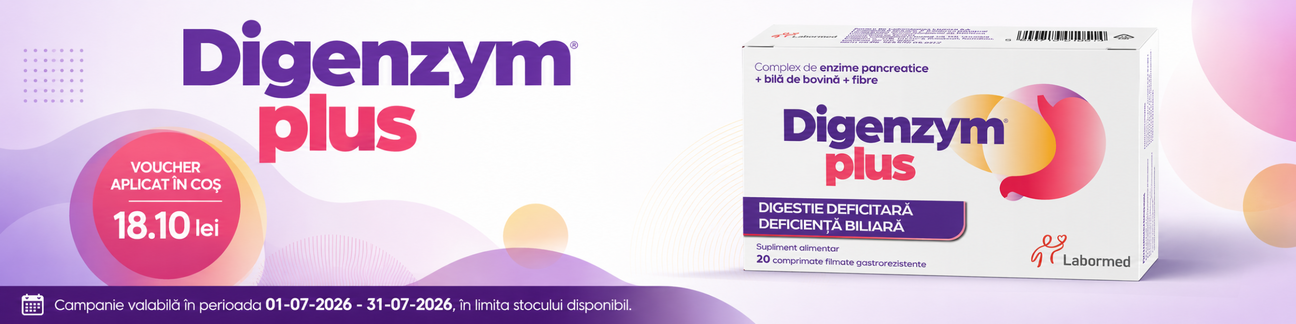 Promotie cu voucher aplicat in cos 18.10 lei la Labormed - Digenzym Plus