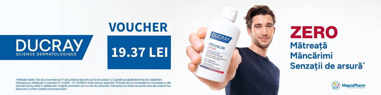 Promotie cu voucher aplicat in cos 19.37 lei la Ducray