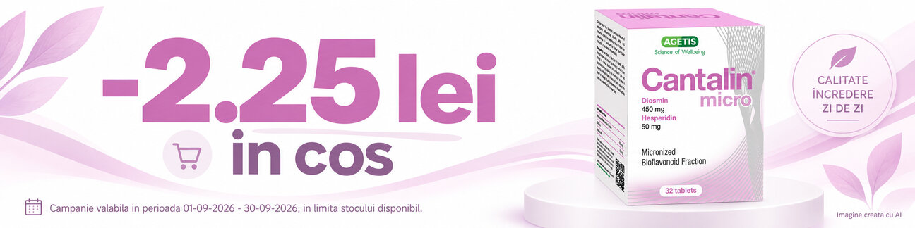 Promotie cu voucher aplicat in cos 2.25 lei la Agetis - Cantalin