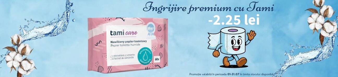 Promotie cu voucher aplicat in cos 2.25 lei la Tami
