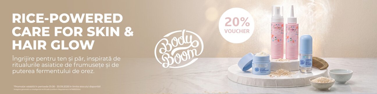 Promotie cu voucher aplicat in cos 20% la BodyBoom