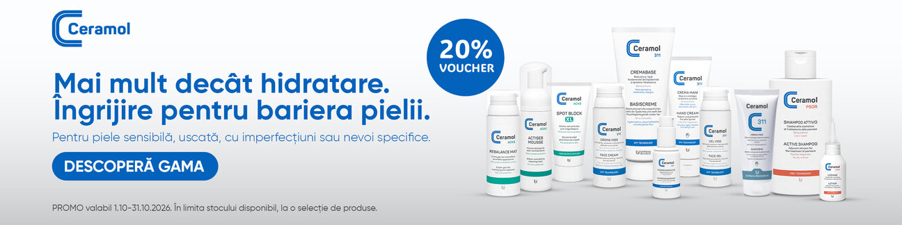 Promotie cu voucher aplicat in cos 20% la Ceramol