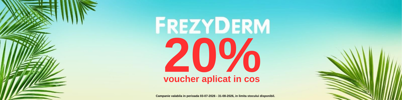 Promotie cu voucher aplicat in cos 20% la Frezyderm