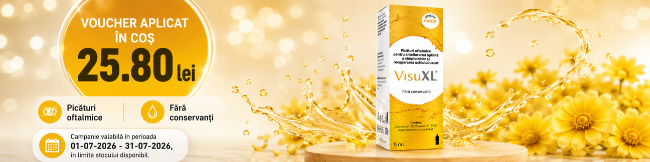 Promotie cu voucher aplicat in cos 25.80 lei la Visufarma