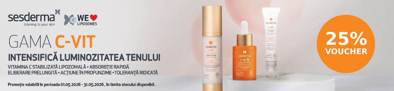 Promotie cu voucher aplicat in cos 25% la Sesderma