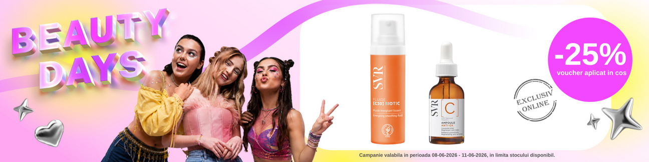 Promotie cu voucher aplicat in cos 25% la SVR - Beauty Days