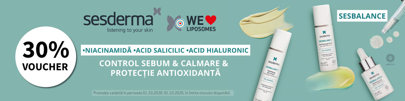 Promotie cu voucher aplicat in cos 30% la Sesderma