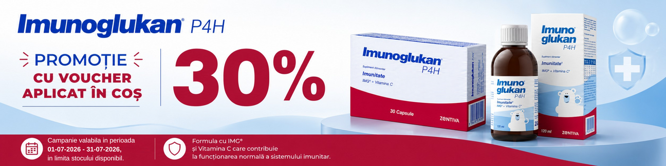 Promotie cu voucher aplicat in cos 30% la Zentiva -  Imunoglukan