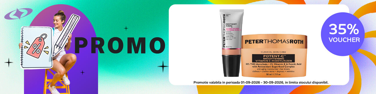 Promotie cu voucher aplicat in cos 35% la Peter Thomas Roth