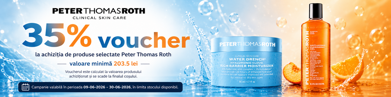 Promotie cu voucher aplicat in cos 35% la Peter Thomas Roth