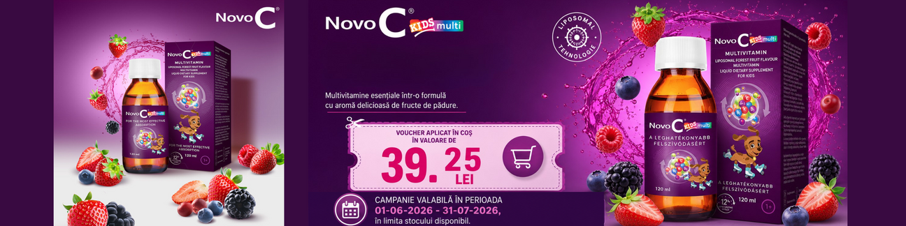 Promotie cu voucher aplicat in cos 39.25 lei la ND Medhealth - Novo C Kids 