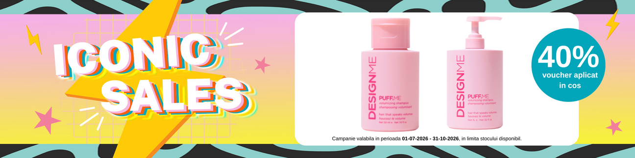 Promotie cu voucher aplicat in cos 40% la Design Me - Iconic Sales