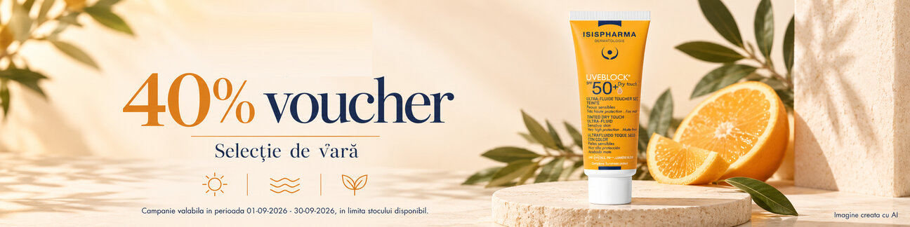 Promotie cu voucher aplicat in cos 40% la IsisPharma