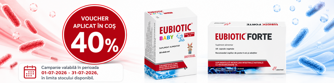 Promotie cu voucher aplicat in cos 40% la Labormed - Eubiotic