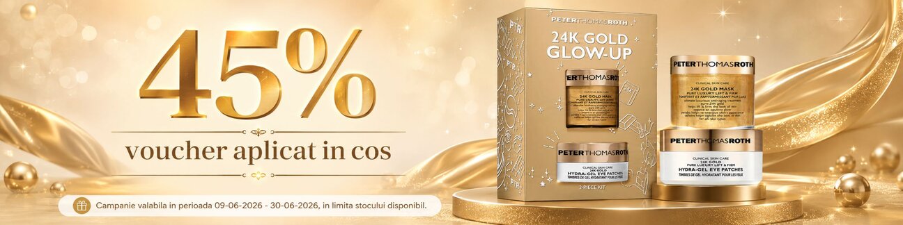 Promotie cu voucher aplicat in cos 45% la Peter Thomas Roth