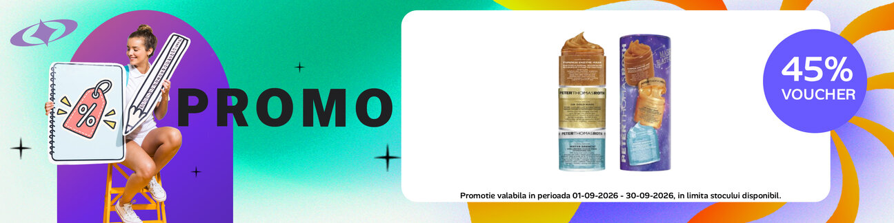 Promotie cu voucher aplicat in cos 45% la Peter Thomas Roth