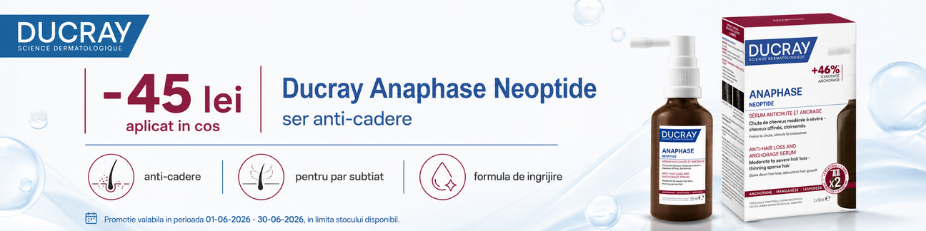 Promotie cu voucher aplicat in cos 45 lei la Ducray