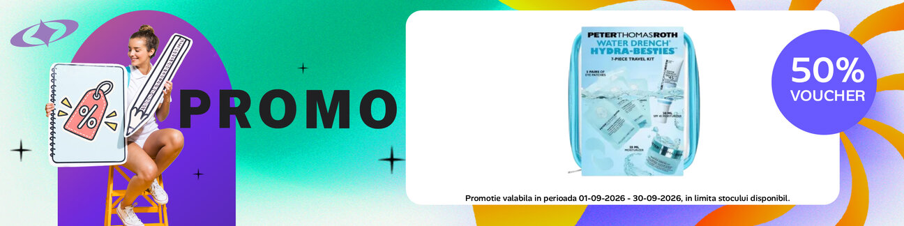 Promotie cu voucher aplicat in cos 50% la Peter Thomas Roth