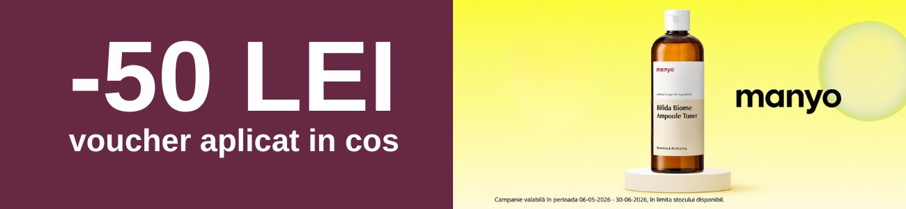 Promotie cu voucher aplicat in cos 50 lei la Manyo
