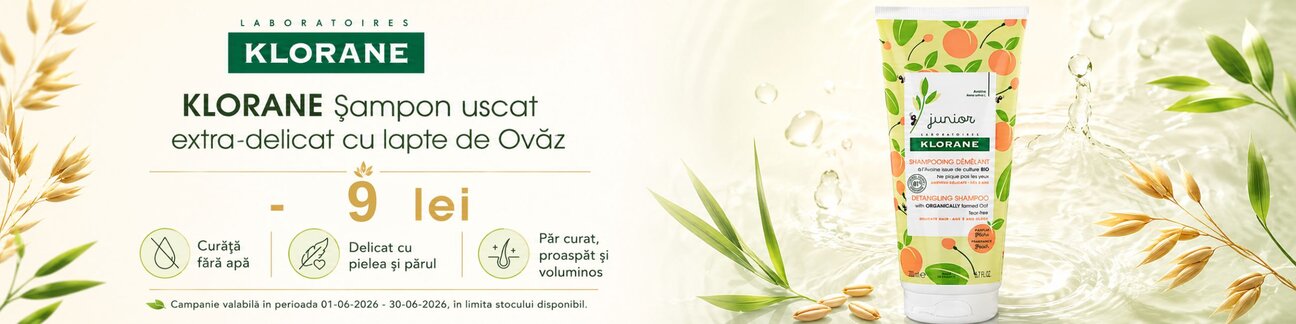 Promotie cu voucher aplicat in cos 9 lei la Klorane