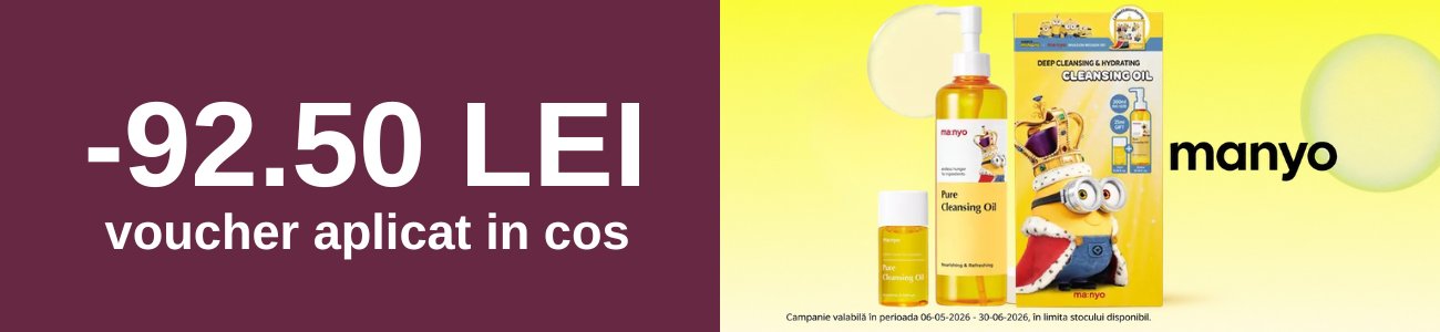 Promotie cu voucher aplicat in cos 92.50 lei la Manyo