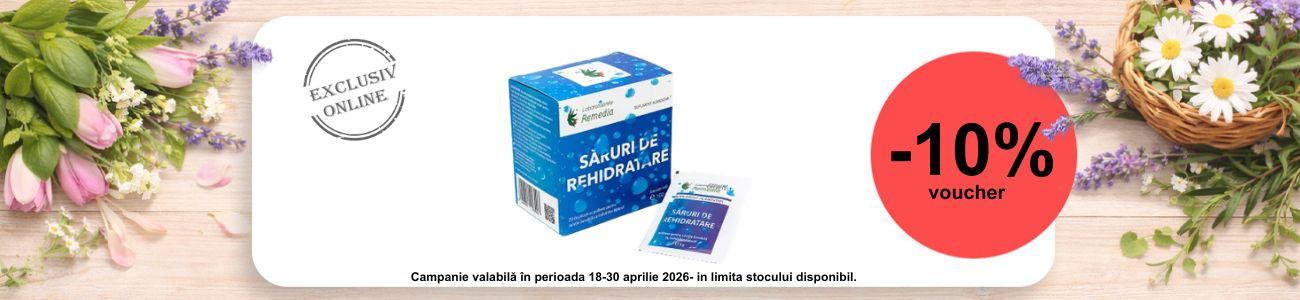 Promotie cu voucher aplicat in cos de 10% la Remedia
