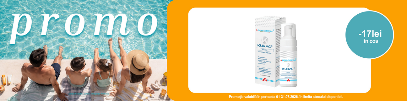 Promotie cu voucher aplicat in cos de 17Ron la Kurak Braderm