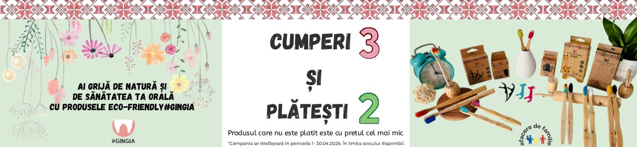 Promotie cumperi 3 platesti 2 la Gingia