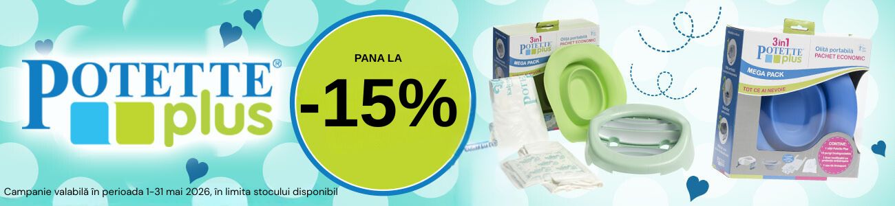 Promotie de pana la 15% reducere la Potette Plus