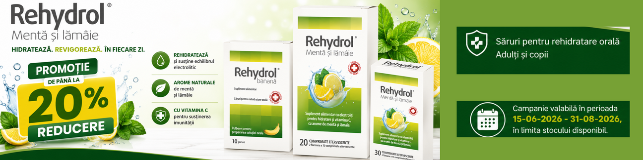 Promotie de pana la 20% reducere la MBA Pharma - Rehydrol 