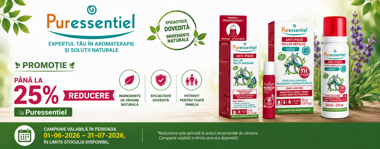 Promotie de pana la 25% reducere la Puressentiel