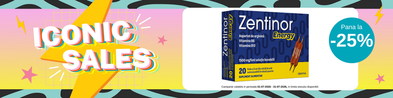 Promotie de pana la 25% reducere la Zentiva - Iconic Sales