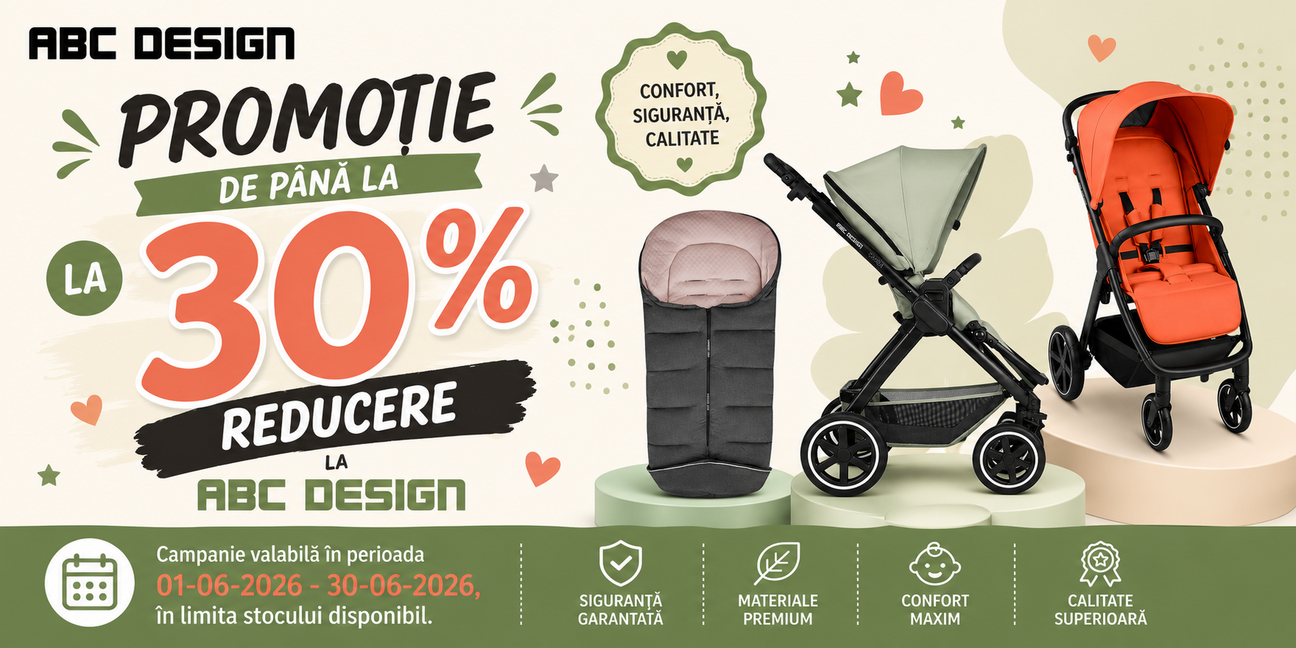 Promotie de pana la 30% reducere la ABC Design