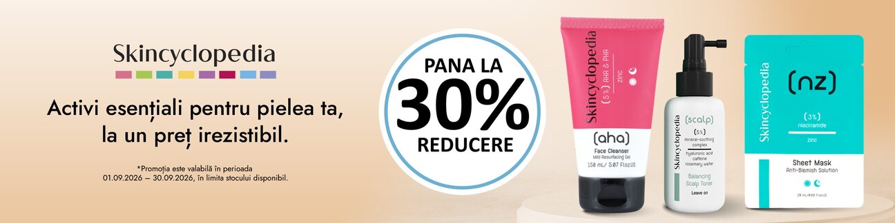 Promotie de pana la 30% reducere la Skincyclopedia