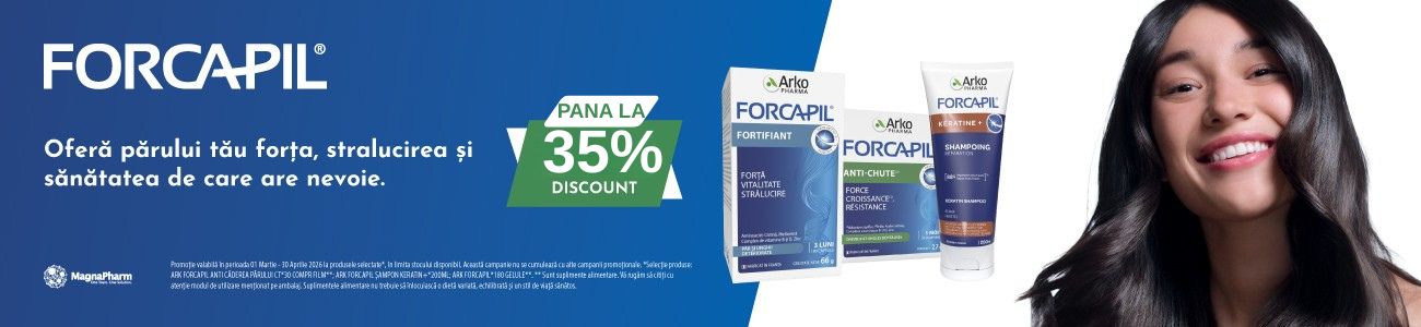 Promotie de pana la 35% reducere la Arkopharma - Forcapil