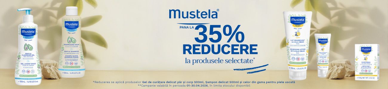 Promotie de pana la 35% reducere la Mustela