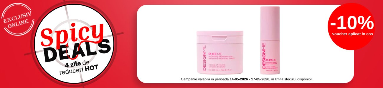 Spicy Deals cu 10% voucher aplicat in cos la Design Me