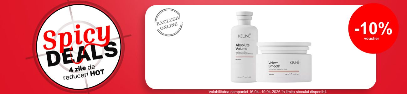Spicy Deals cu 10% voucher aplicat in cos la Keune