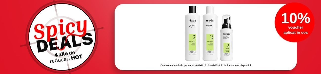Spicy Deals cu 10% voucher aplicat in cos la Nioxin
