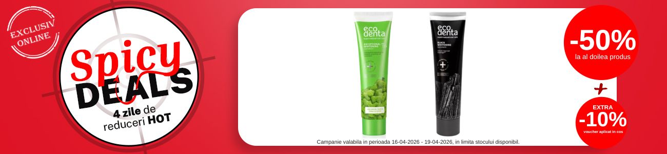Spicy Deals cu Extra 10% voucher aplicat in cos la Ecodenta
