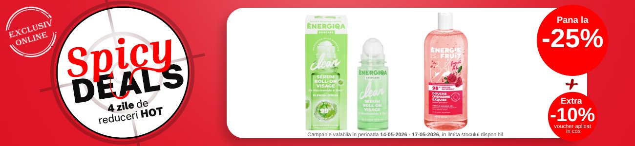 Spicy Deals cu Extra 10% voucher aplicat in cos la Energie Fruit
