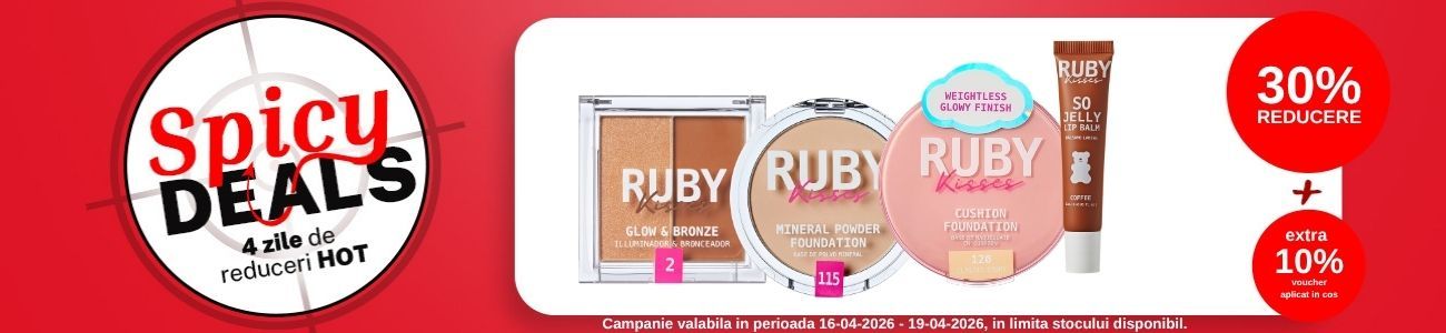 Spicy Deals cu extra 10% voucher aplicat in cos la Ruby Kisses