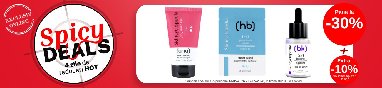 Spicy Deals cu Extra 10% voucher aplicat in cos la Skincyclopedia